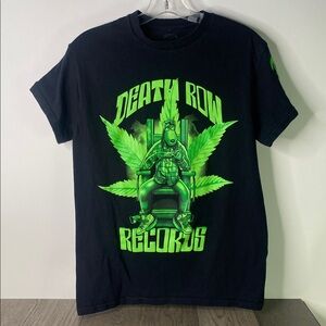 Death Row Records Hip Hop Rap Snoop Dogg T-Shirt Tee Black West Coast Y2K